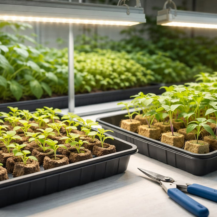 Zaailingen en stekken onder LED groeilampen voor optimale plantengroei