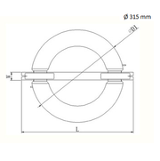 200W Induktions-Pflanzenlampe Saturn mit einem Durchmesser von 315mm.