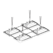 420 LED System LED-Pflanzenlampe von 4Twenty mit 4 Leuchten, insgesamt 600W.