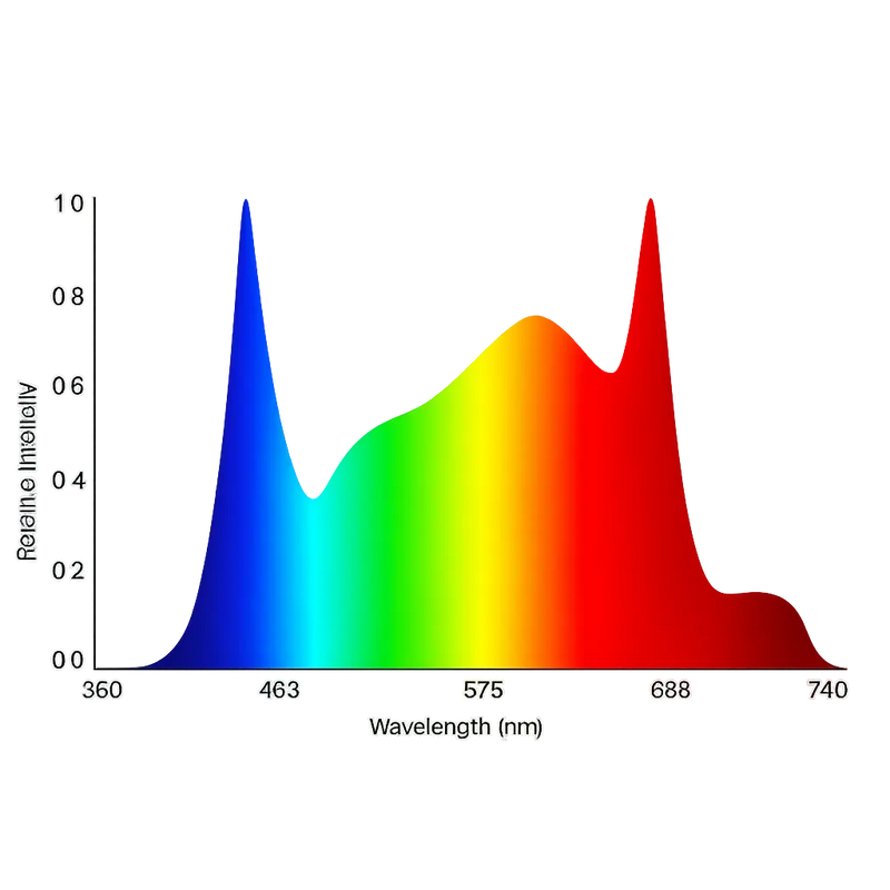 Lichtspectrum van de 4Twenty Spider LED kweeklamp.