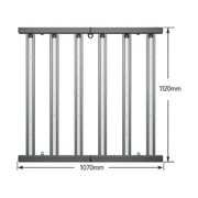 Abmessungen der 720W ScrogMaster Dual LED Growlampe.