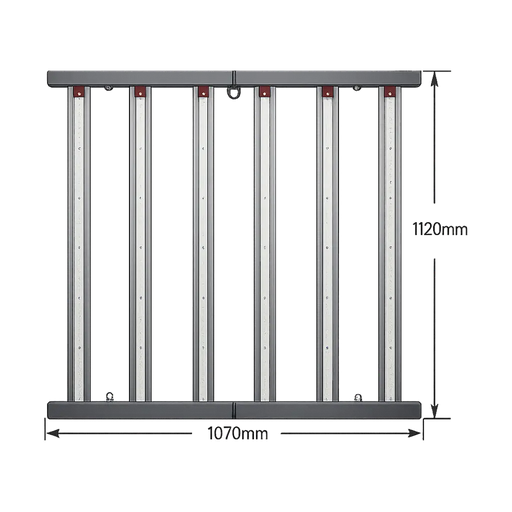 Afmetingen van de 720W ScrogMaster Dual LED kweeklamp.