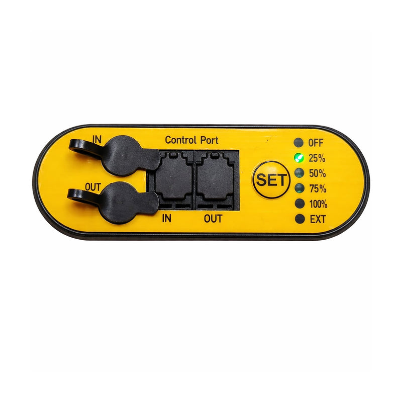 Bedieningspaneel van de 720W Spectrabox PRO LED kweeklamp.
