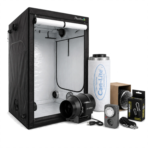 Complete kweektent met afzuigventilator, koolstoffilter en LED-kweeklamp naar keuze