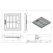 G-Tools 52 x 52 cm eb- & vloedbodem afmetingen.