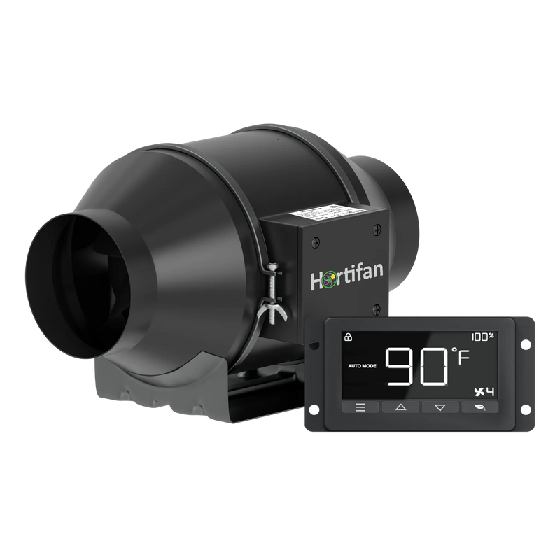 Hortifan Silent 100 afzuigventilator met 100 mm aansluiting en Smart PWM controller