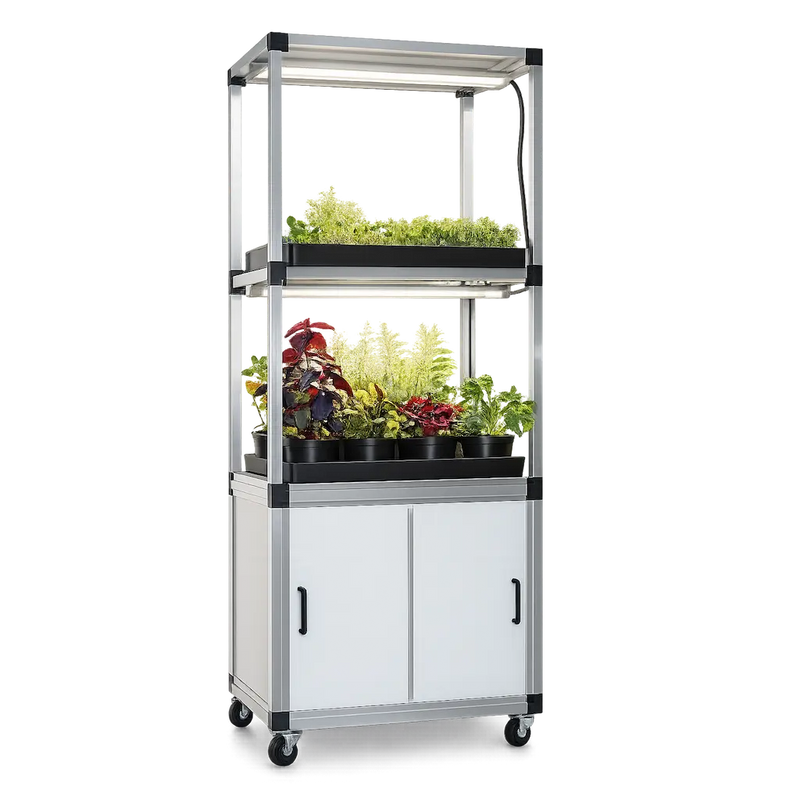 G-Tools Kitchenfarm kweekkast compleet met LED en planten.