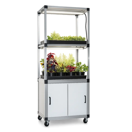 G-Tools Kitchenfarm kweekkast compleet met LED en planten.