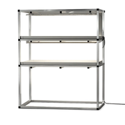 G-Tools Anzuchtregal 110 x 63 cm mit 2 Anzuchtebenen und LED-Pflanzenlampen.