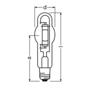 Diagrammzeichnung einer 400W MH HQI Lampe