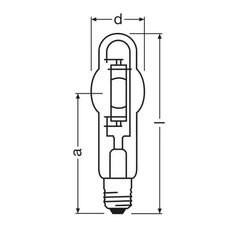 Diagrammzeichnung einer 400W MH HQI Lampe