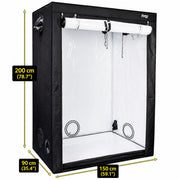 Phantom 90S Deluxe kweektent afmetingen van 80x150x200 cm