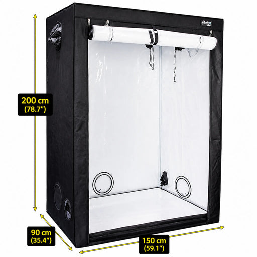Phantom 90S Deluxe kweektent afmetingen van 80x150x200 cm