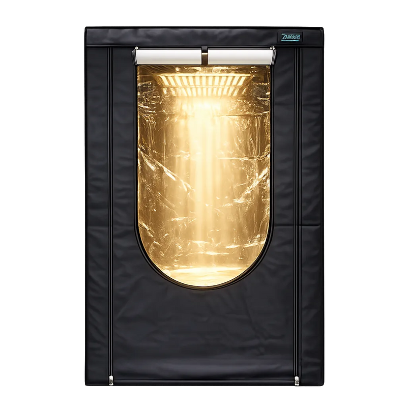 Phantom Deluxe Growzelt mit aufrollbarem Inspektionsfenster und HPS-Pflanzenlampe