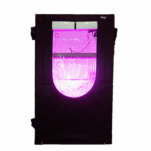 Phantom Deluxe kweektent met opgerold inspectievenster en LED-kweeklamp