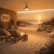 Schwefelplasma-Tageslichtbeleuchtung im Strandzimmer.