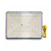 200W Spectrabox Drone LED kweeklamp onderzijde met optische lenzen en netsnoer.